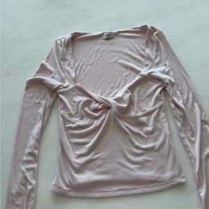 Elegant Pink Long Sleeve Top
